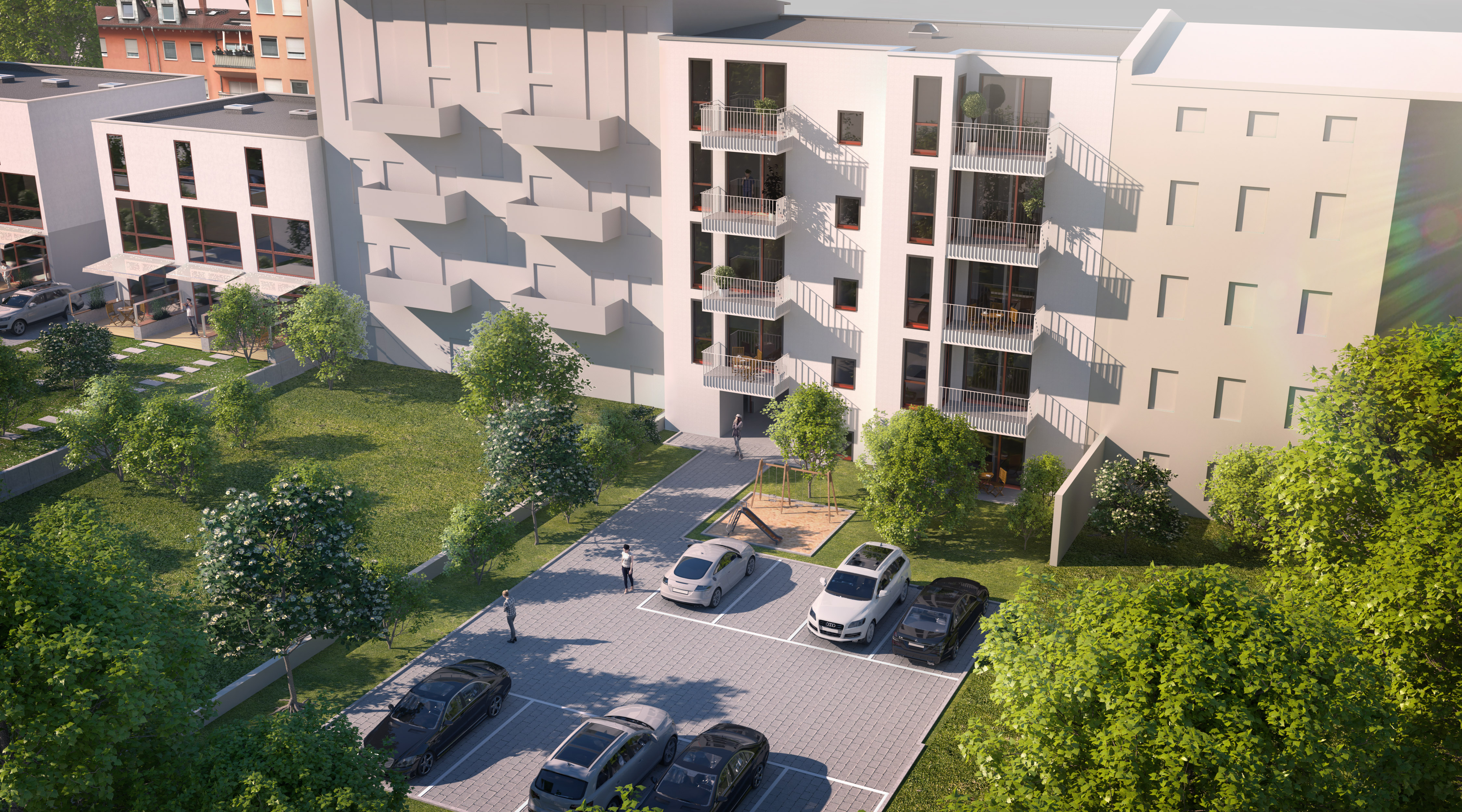 Visualisierung des Projektes Stadthaus Schöninger Straße 29